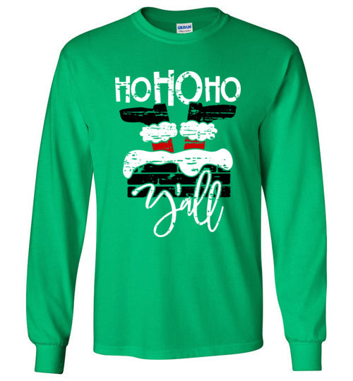 Ho Ho Ho Yall Long Sleeve Tshirt