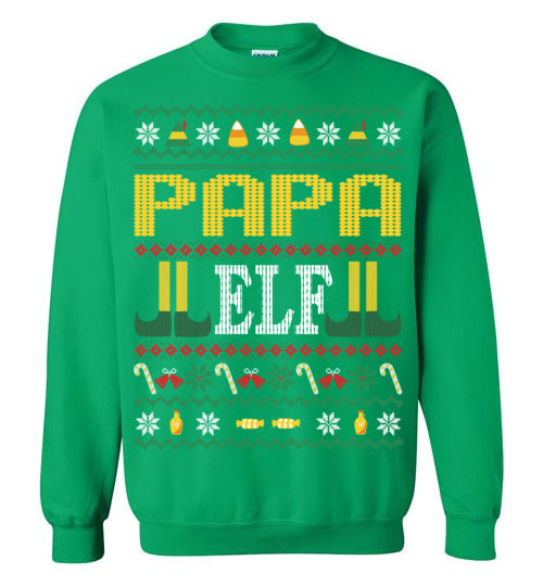 Papa Elf (Ugly Sweater) Crewneck