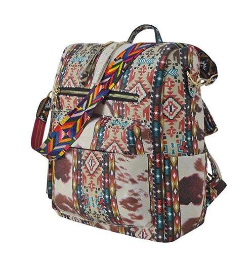 Aztec Tribal Shoulder Backpack