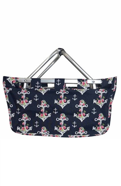 Floral Anchor Shopping / Picnic Basket