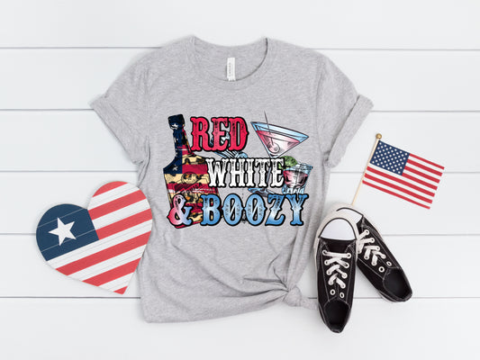 Red White & Boozy Graphic Tshirt