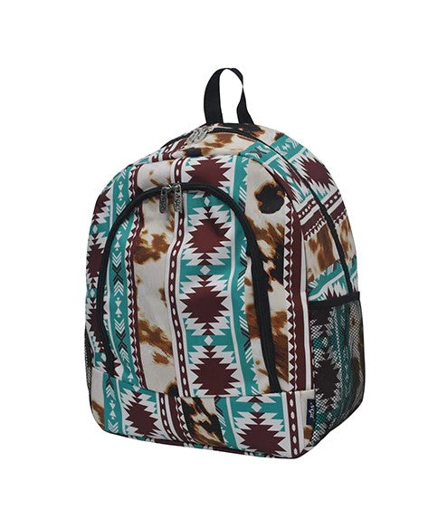 Cow Aztec School Size Backpack