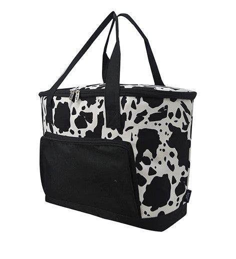 Black and White Cow Large Cooler Tote