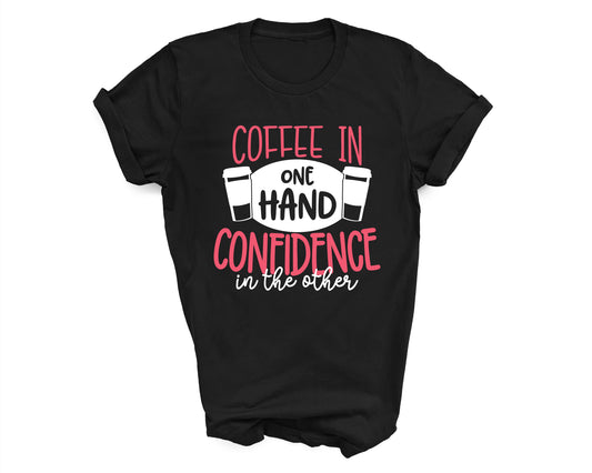 Coffee in one Hand Graphic T-Shirt