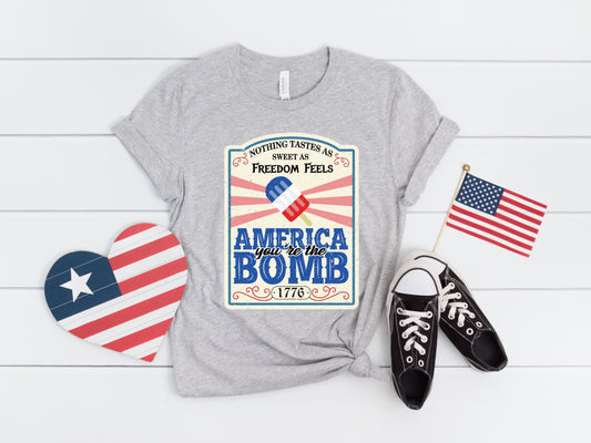 America Your the Bomb Graphic Tshirt