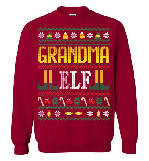 Grandma Elf (Ugly Sweater) Crewneck