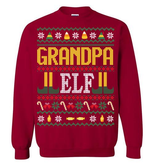 Grandpa Elf (Ugly Sweater) Crewneck