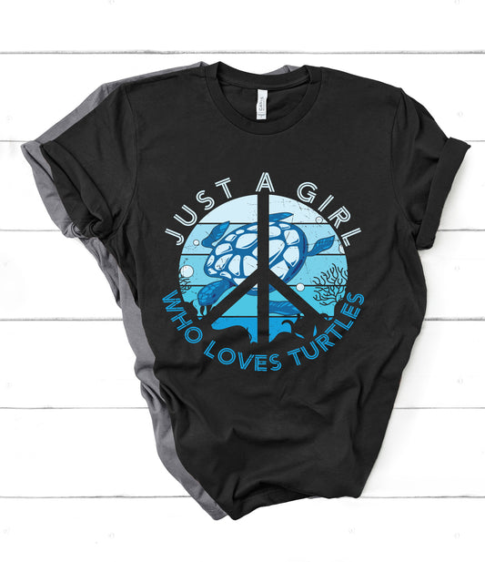 Just a girl Who Loves Turtles Unisex Tshirt