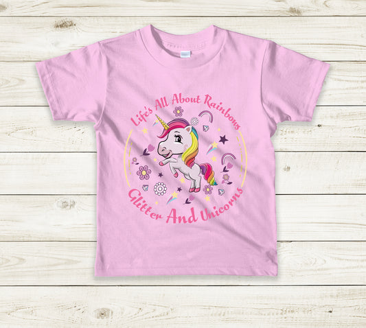 Glitter and Unicorns Youth Unisex Tshirt