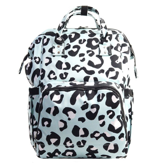 Blue Cheetah Diaper / Backpack / Travel Bag