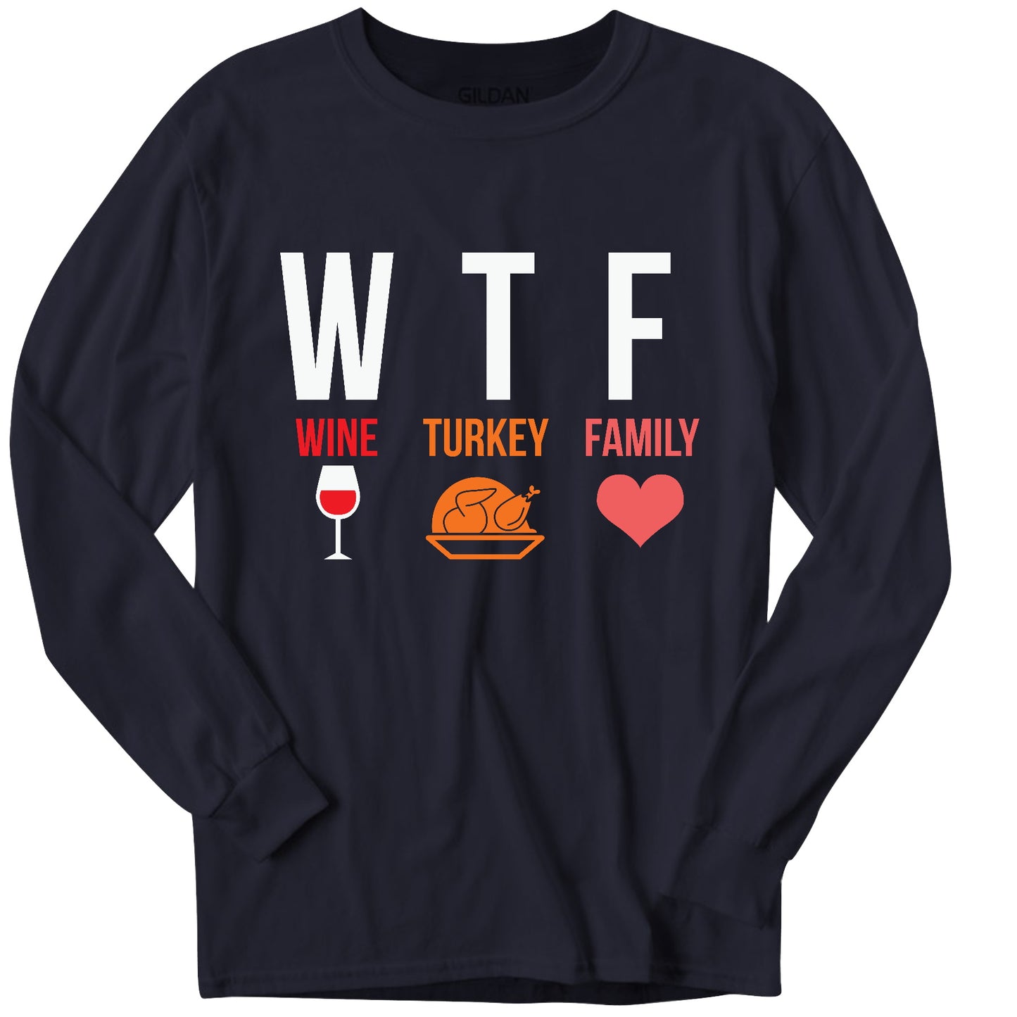 Wine Turkey Family Long Sleeve T-Shirt