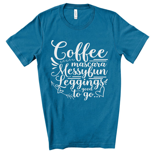 Coffee Messy Bun Graphic Tshirt