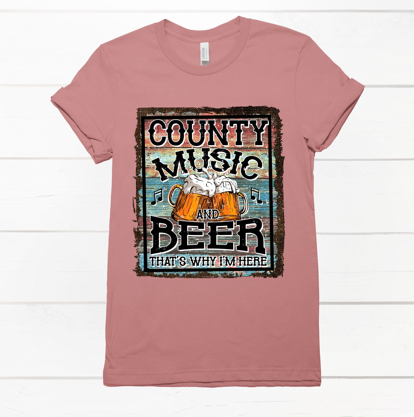 Country Music and Beer Graphic Tshirt