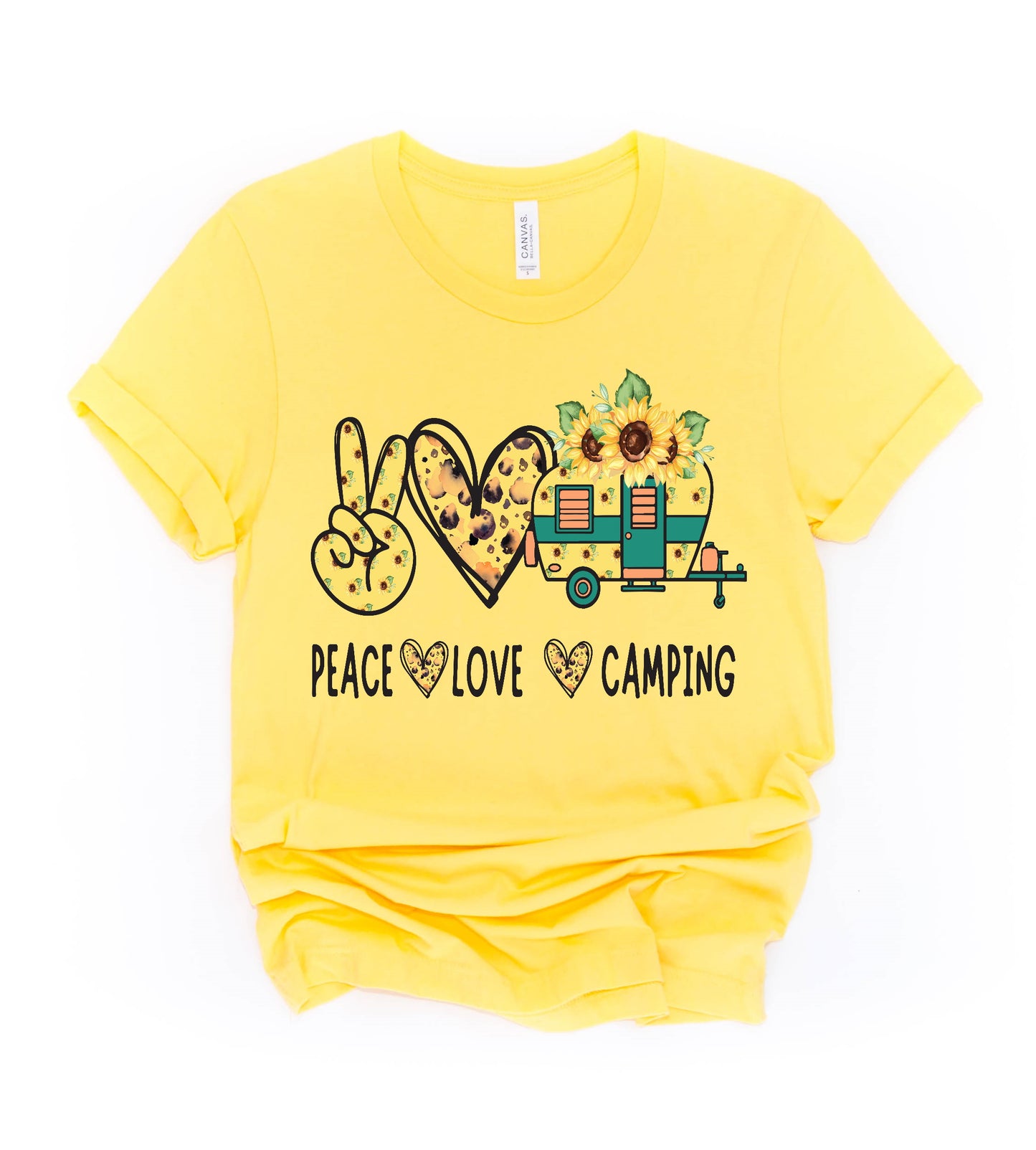 Peace Love Camping Graphic Tshirt