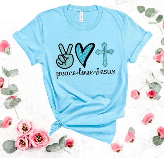 Peace Love Jesus Unisex T-Shirt