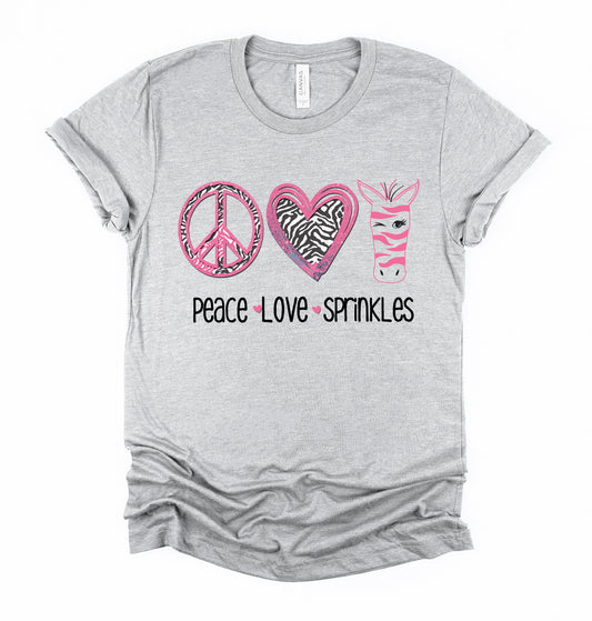 Peace Love Sprinkles Graphic Tshirt