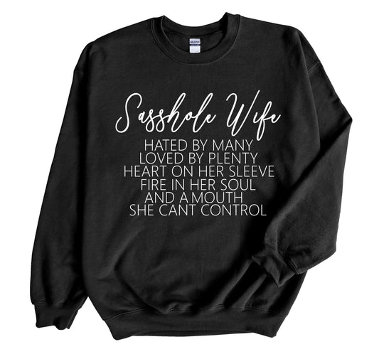 Sasshole Wife Crewneck Sweatshirt